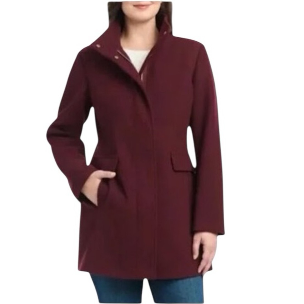 Vince Camuto Women's full jacket or walker coat burgundy/dark red size Large NWT